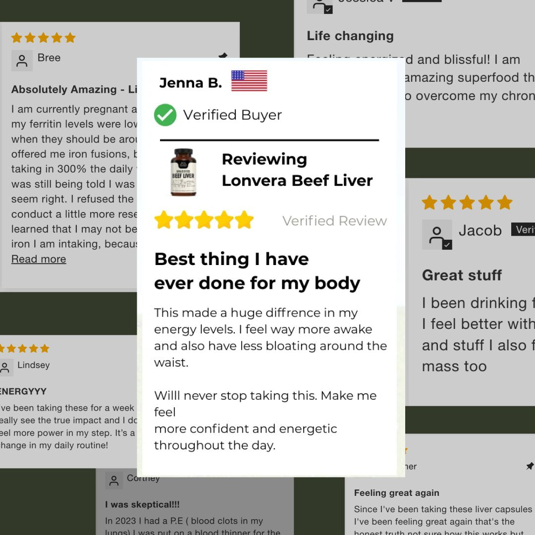 Verified buyer review from Jenna B.: best thing I have ever done for my body